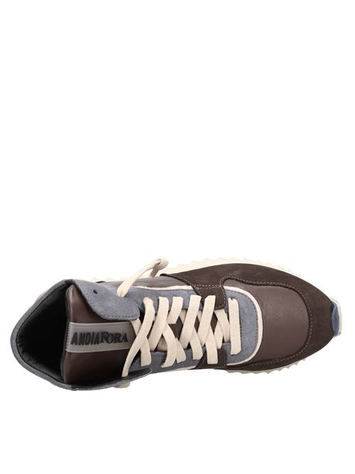 Sneakers alte in pelle e camoscio ANDIAFORA | MDDLE NABUKT.MORO-CELESTE